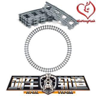 Bộ đường ray xe lửa hình tròn city đồ chơi lắp ráp xếp hình moc diy