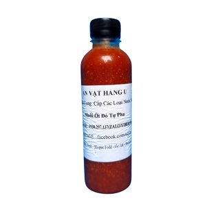 Nước chấm hải sản muối ớt đỏ nhà làm chấm hải sản,chân gà ... pha sẵn - chai 330ml