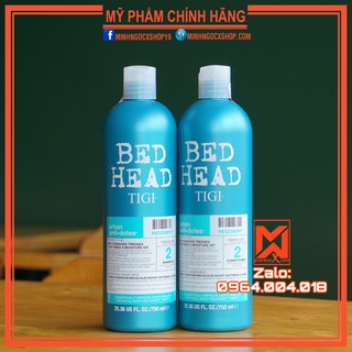 DẦU GỘI XẢ TIGI XANH DƯƠNG BED HEAD RECOVERY 750ML - CHÍNH HÃNG
