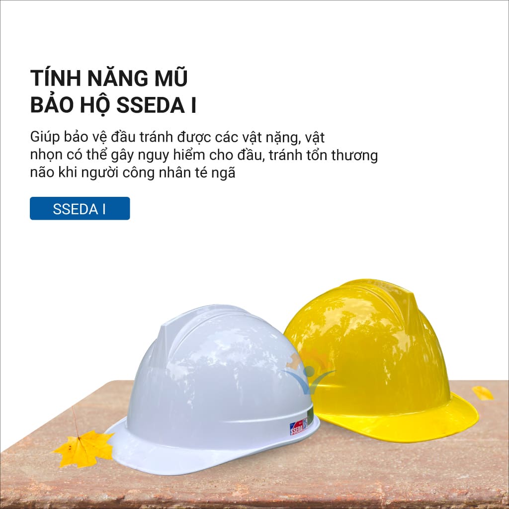Nón bảo hộ Sseda I Hàn Quốc, bảo vệ đầu, chống va đập, miếng lót trán bằng chất liệu da - THINKSAFE