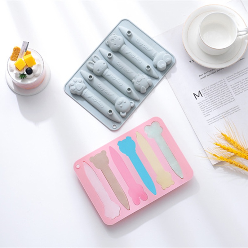 Khuôn Silicon Hình Động Vật Hoạt Hình Đáng Yêu Làm Kẹp Ngón Tay Cho Bé