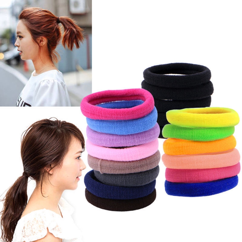 Set 50 dây buộc tóc nhiều màu sắc dễ thương đáng yêu xinh xắn cao cấp