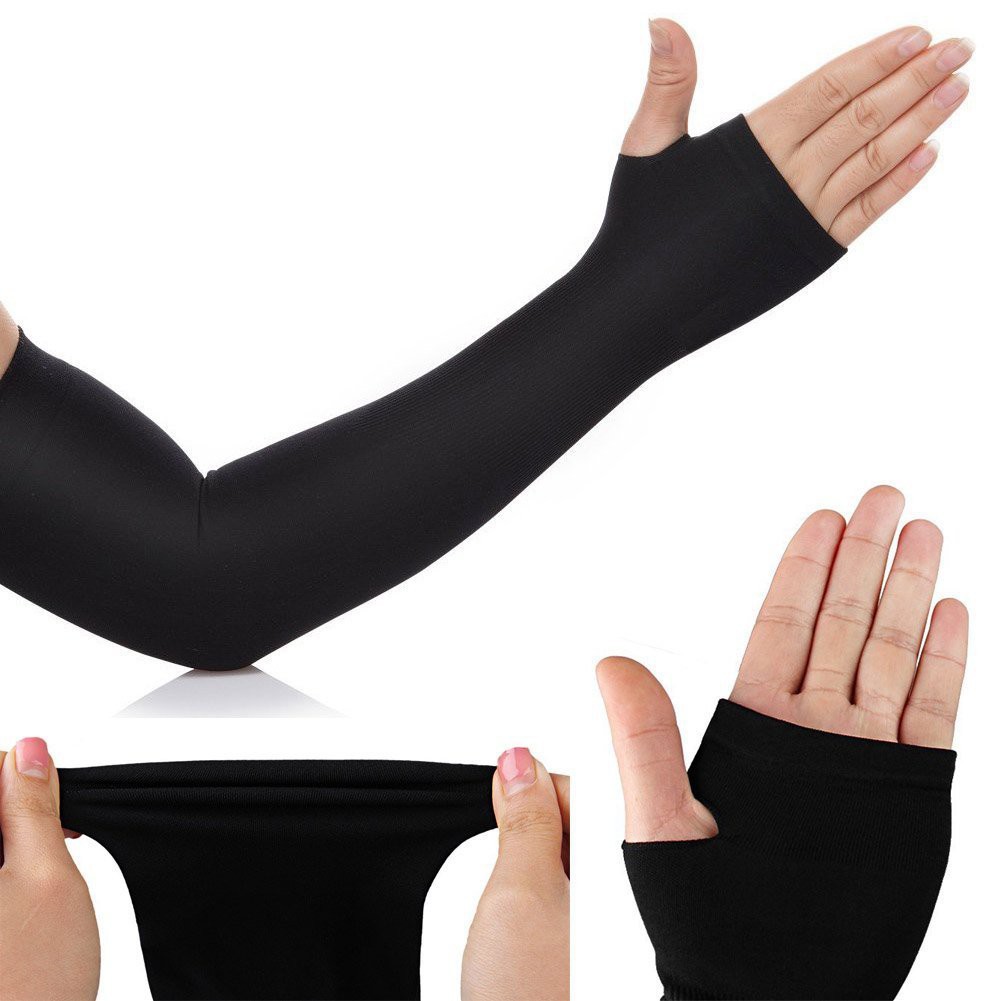 Găng tay chống nắng nam nữ chống tia UV, xỏ ngón được, làm mát da Hàn Quốc chính hiệu (nhiều màu, 2 ống tay)