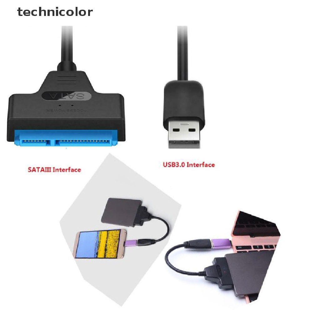 technicolor USB 2.0 To SATA 22 Pin Laptop Hard Disk Drive SSD Adapter Converter Cable  TYG