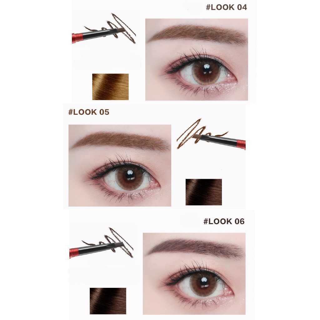 Bút kẻ chân mày 2 đầu vỏ đỏ E304 | BigBuy360 - bigbuy360.vn