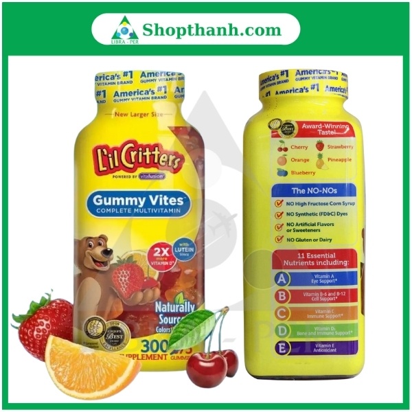 Kẹo Dẻo Bổ Sung Vitamin L'il Critter Gummy Vites Complete Multivitamin  - 300 viên