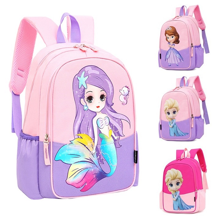 Balo In Hình Cho Bé Đi Học Mầm Non Chống Thấm Nước Vải Siêu Mềm Size 36CM Hàng Cao Cấp BALO-565