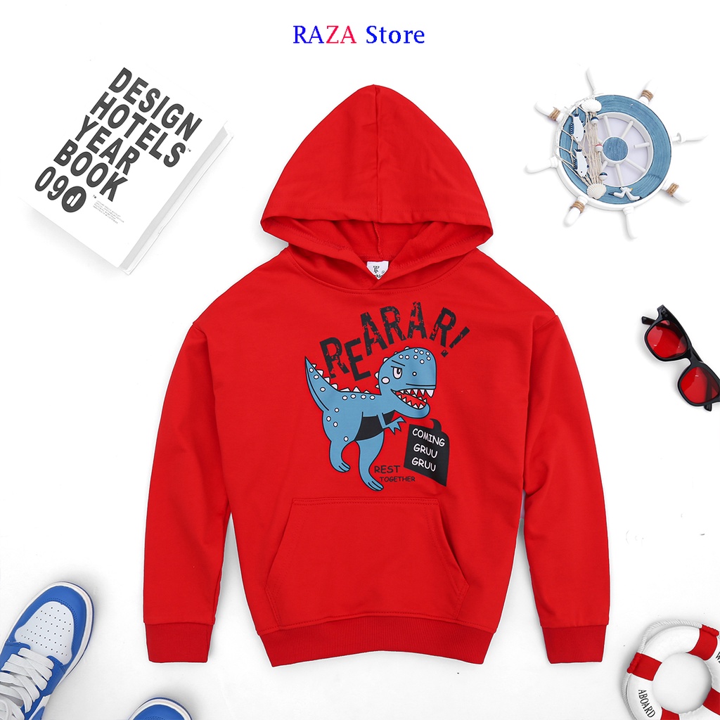 Áo hoodie trẻ em RAZA Store chất Vải da cá 100% coton cao cấp cho bé 15-45kg RZM11