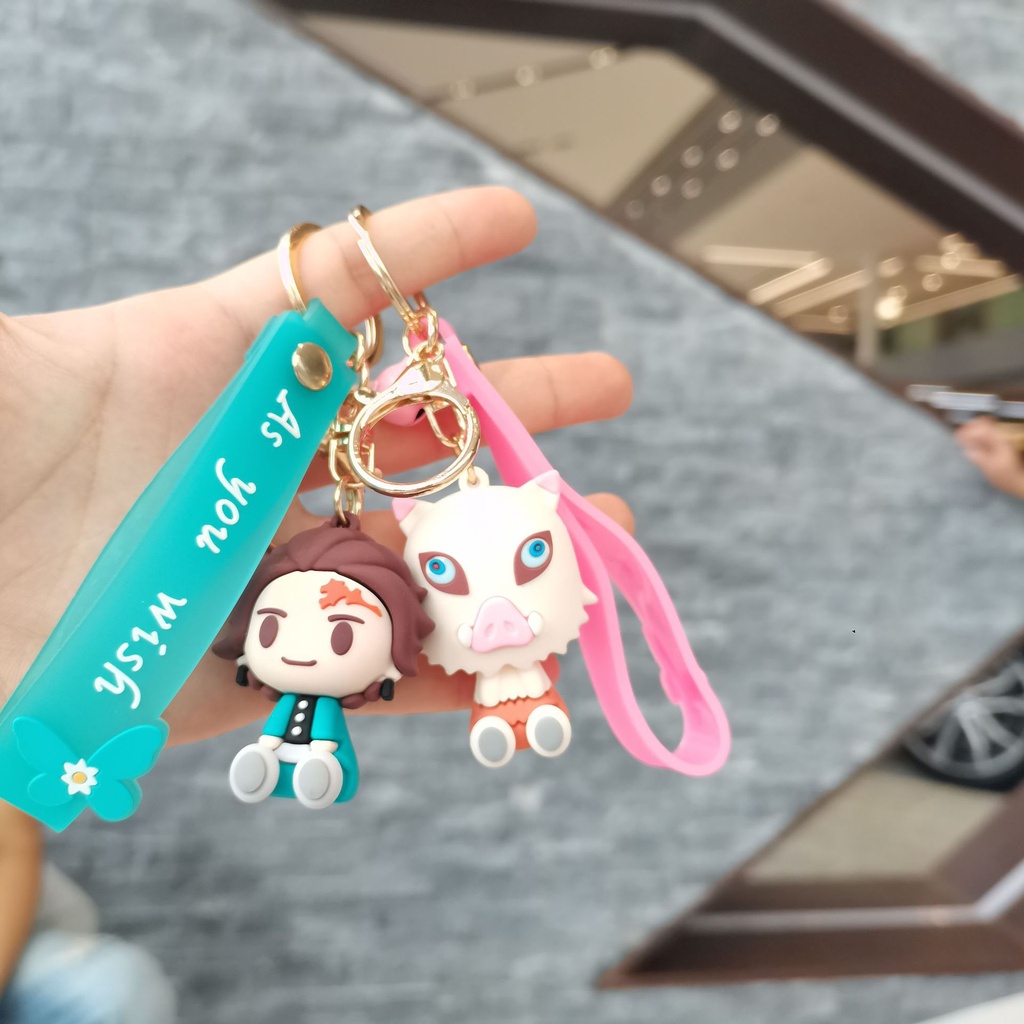 Móc Chìa Khóa Bằng PVC Hình Búp Bê Kimetsu no Yaiba YS2 SY2