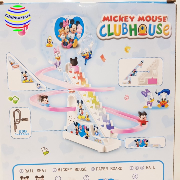 Bộ Đồ Chơi Chuột Mickey leo cầu thang