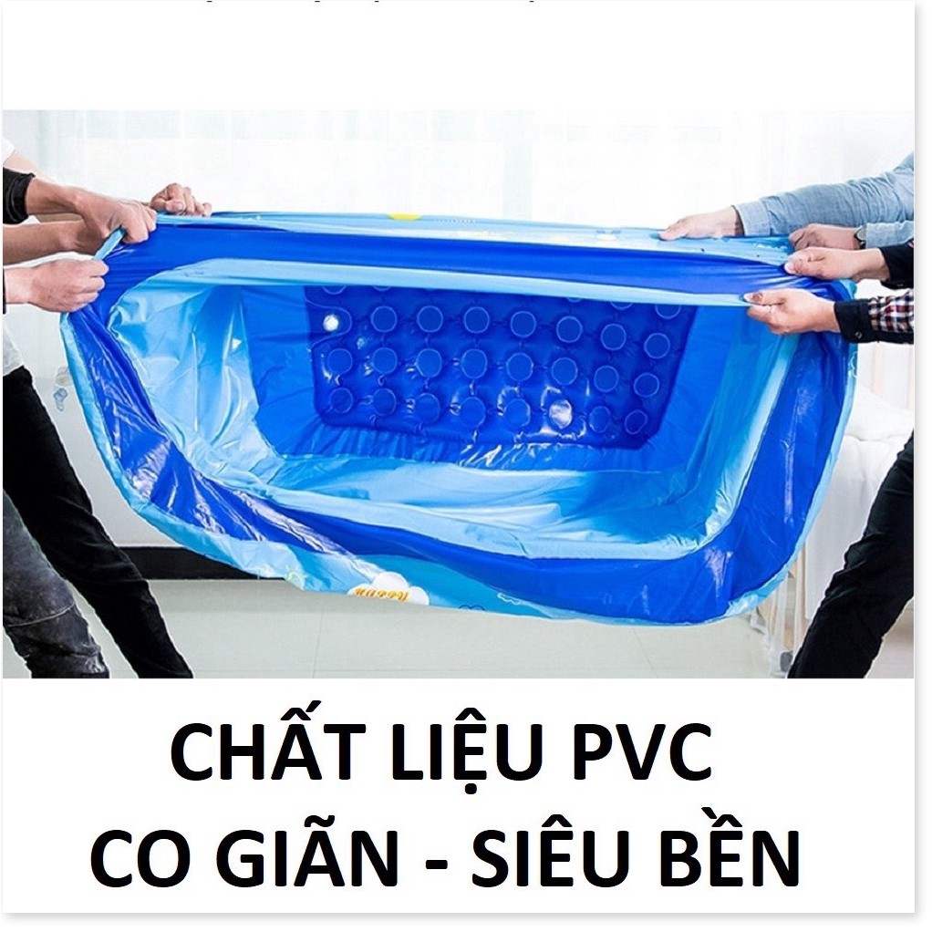 Bể Bơi Bơm Hơi❤️đủ kích thước❤️ thành cao 3 tầng, nhựa siêu dày, đáy phồng chống trượt