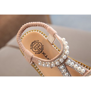 sandal bé gái size 21-30 cổ chun đính hạt