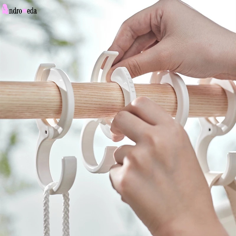 1 Giá Đỡ Thẻ Hình Chữ S Bằng Nhựa Chống Gió Gắn Tủ Quần Áo Nón Nón Cà Vạt