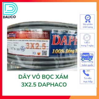 Daphaco 3x2.5 dây điện 3 ruột vỏ bọc xám cuộn 100m