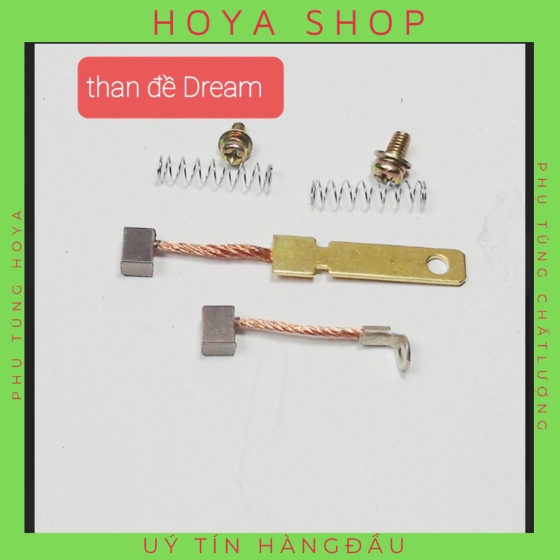 Bộ chổi than máy đề xe Dream, Wave S110, Future, Sirus, Novo
