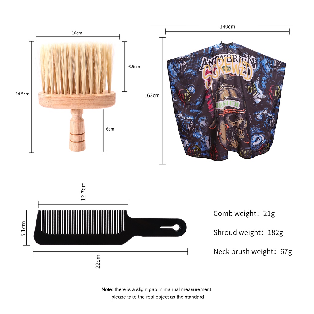 Hàng Mới Về Áo Choàng Cắt Tóc Chuyên Nghiệp Cho Salon Cắt Tóc Chuyên Nghiệp (Tóc Cắt Tóc 140x163.0cm) Với Tay Cầm Bằng Gỗ Độ Phân Giải Cao