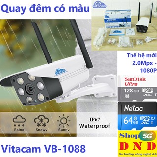 Vitacam thế hệ mới - Vitacam VB1088, 2.0Mpx, 1080p xem đêm có màu, báo động, đàm thoại 2 chiều