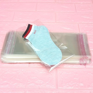 500g Túi Opp dán mép 11x24cm (+ 4cm) - Túi nilon băng keo dán miệng