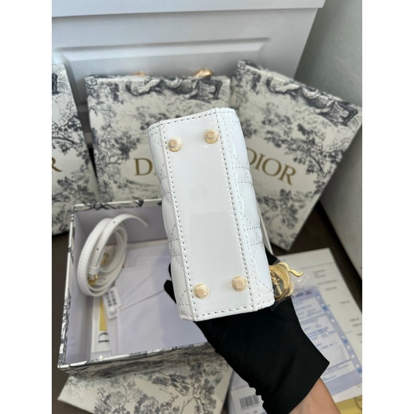 Túi Dr Lady Mini SPSL Sz 14cm Da bóng Tag Vàng Fullbox Bill+túi vải