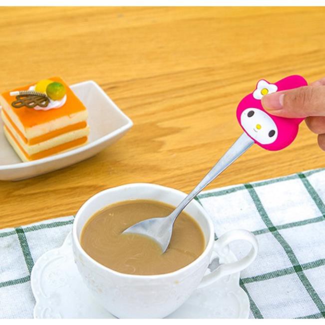 Thìa silicon hoạt hình xinh xắn, dễ thương cho bé (dài 13,5 cm)