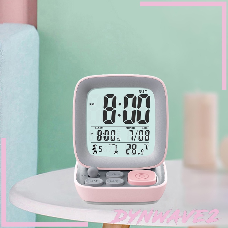 Đồng hồ báo thức cỡ nhỏ cổ điển có màn hình LCD chất lượng