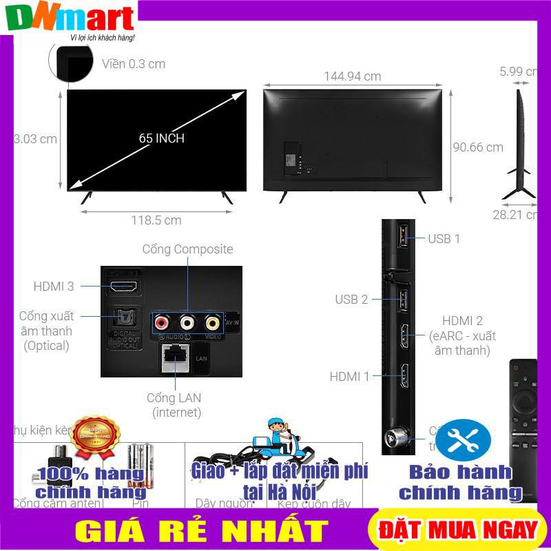 Smart Tivi Samsung UA65TU8100 65inch 4K, Mới 2020, [VẬN CHUYỂN MIỄN PHÍ KHU VỰC HÀ NỘI] | BigBuy360 - bigbuy360.vn