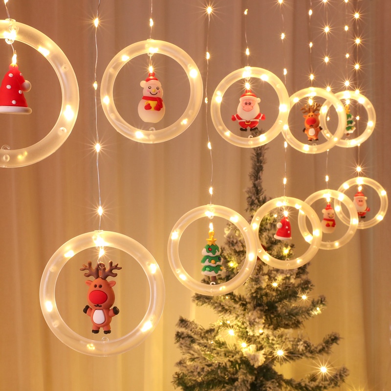 Dây đèn led dài 3M hình búp bê dễ thương trang trí dịp giáng sinh/năm mới