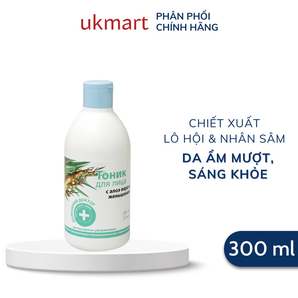 Nước Cân Bằng Da Domashnij Doctor Chiết Xuất Lô Hội Và Nhân Sâm 300ml