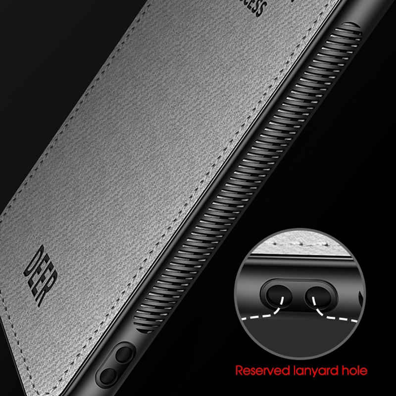Ốp điện thoại kiểu vải hình nai cho Samsung Galaxy Note 10 Pro A30 A50 A70 M30 M20 M10 A7 A9 2018 S10 Plus