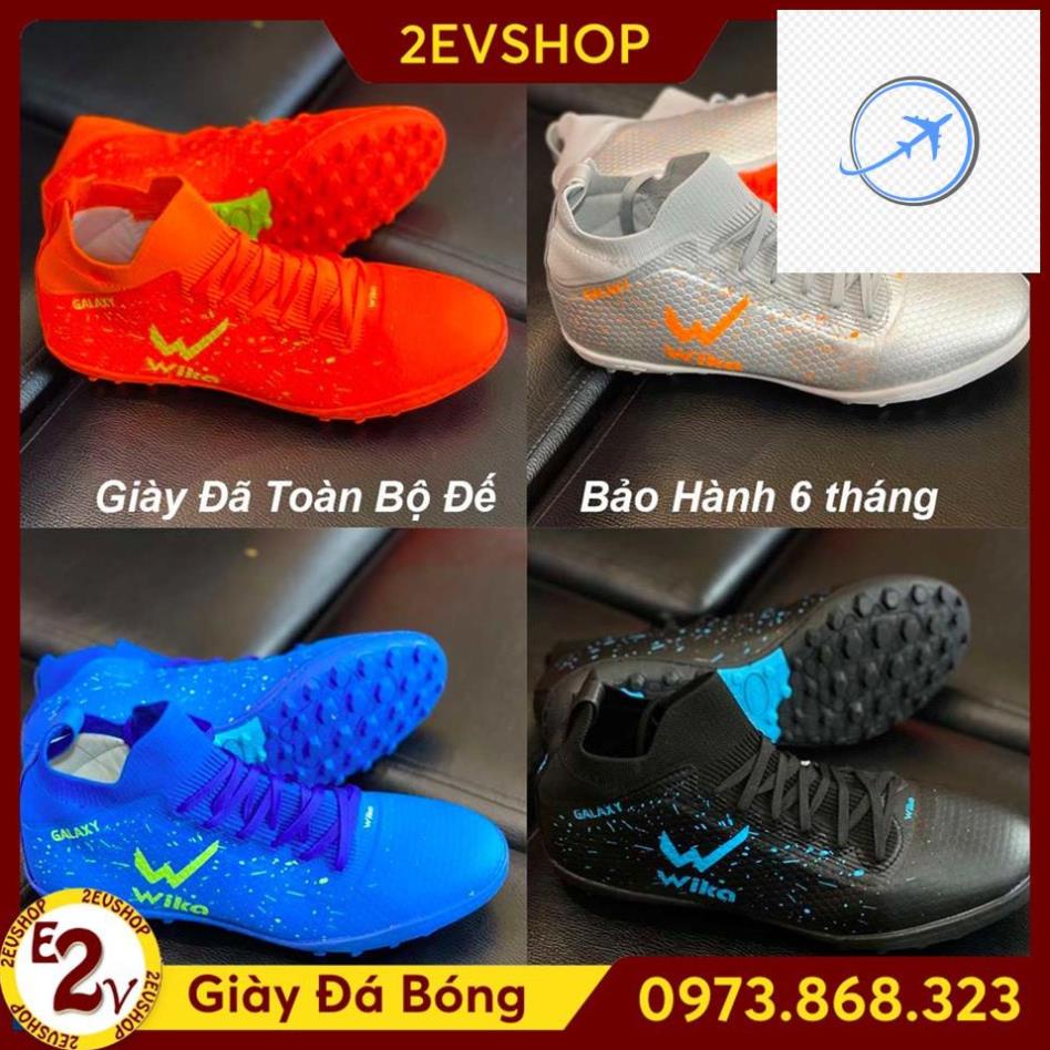 Giày đá bóng thể thao nam Wika Galaxy Colorful cao cổ, giày đá banh cỏ nhân tạo cao cấp - 2EVSHOP #