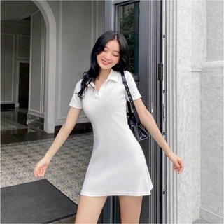 Đầm Body Trơn Cổ Trụ
