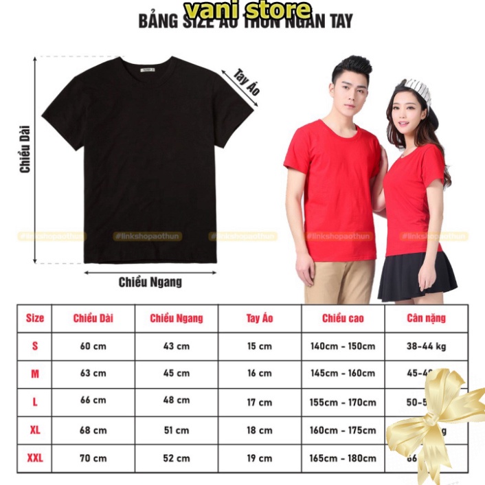 [Tặng Quà] Áo Thun Trơn Nam Nữ vải dày không xù lông nhiều màu . | BigBuy360 - bigbuy360.vn