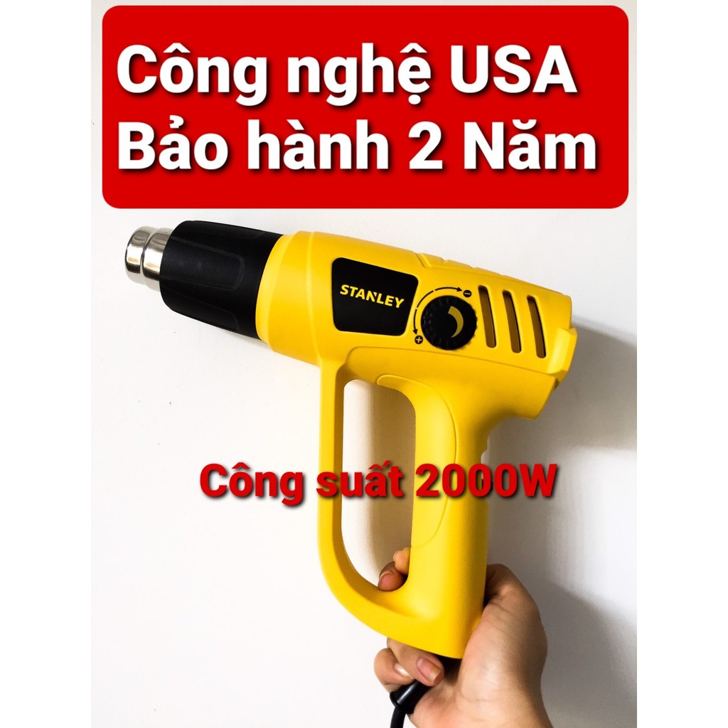 Máy khò Stanley stel 670 -BẢO HÀNH CHÍNH HÃNG 2 NĂM- máy sấy nhiệt, khò màng co