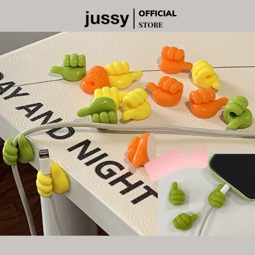 Miếng Dán Tường Hình Bàn Tay Tiện Lợi Dễ Thương Jussy Official Miếng Dán Điện Thoại Cố Định Dây Sạc Đa Năng