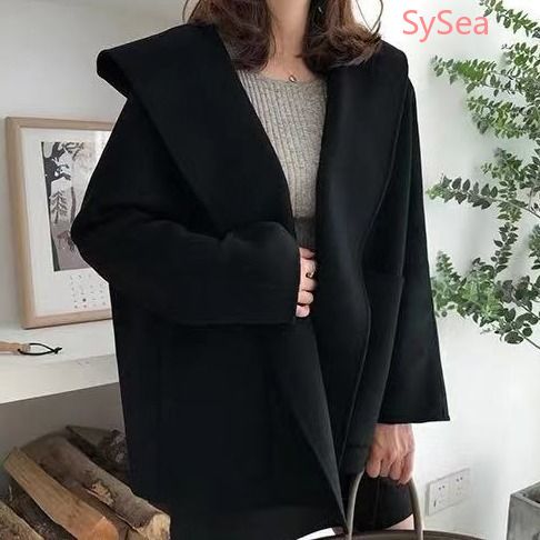 Áo Khoác Len Tay Dài Dáng Rộng Thời Trang Mùa Đông Nữ Tính