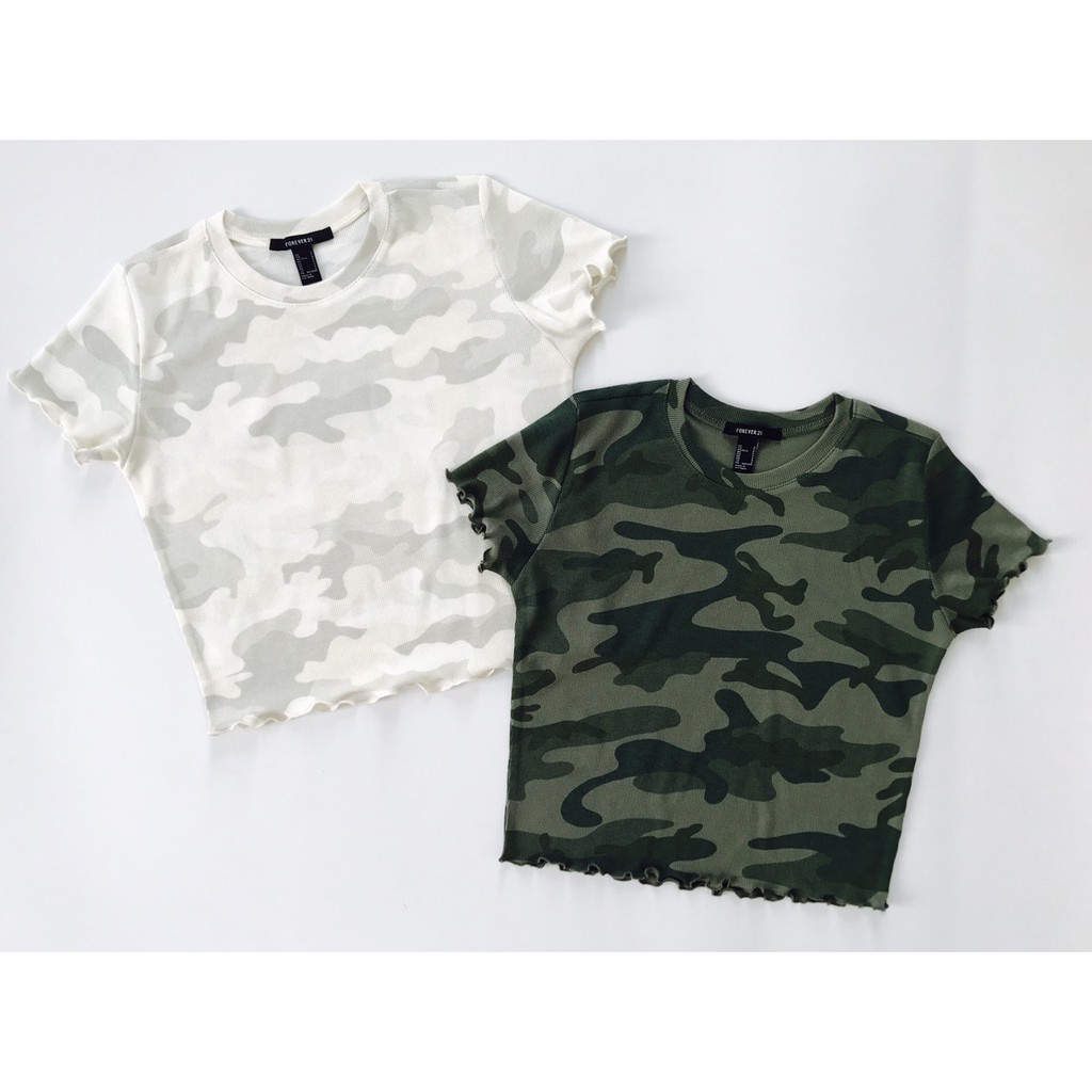 Áo croptop xoăn lai thun bo gân