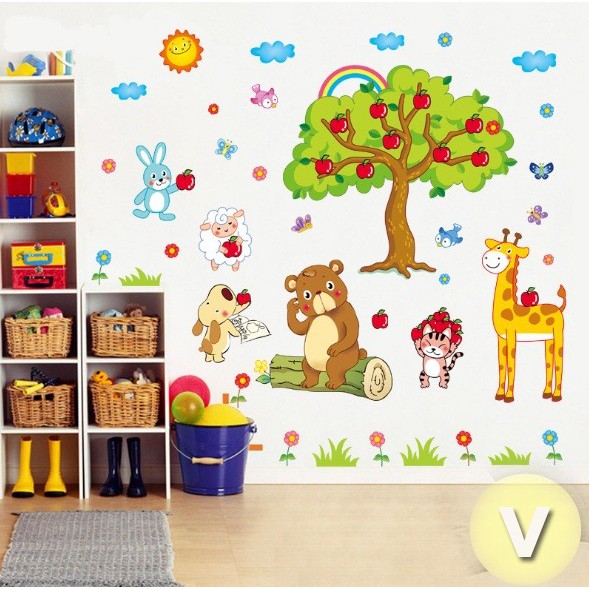 Decal dán tường Vườn táo
