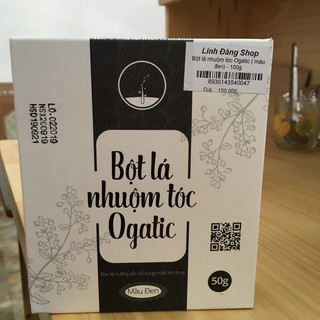 Bột lá nhuộm tóc màu đen - Không hóa chất