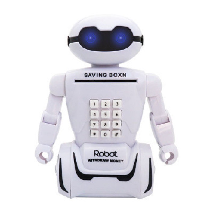 Két sắt mini đồ chơi - Đèn học robot phát nhạc có két đựng tiền cho bé,quà tặng ý nghĩa cho bé - Đồ chơi giá sỉ
