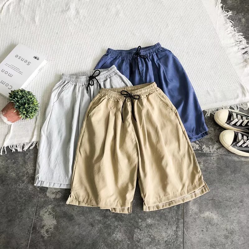 Quần Short Thể Thao Ống Rộng Màu Sắc Đơn Giản Nhanh Khô Size S-3XL Cho Nam