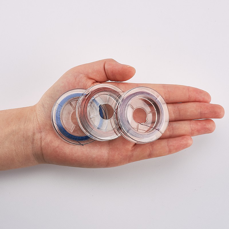 1 Cuộn Dây Nylon Màu Vàng Bạc 0.38~0.6mm Dùng Làm Đồ Trang Sức DIY