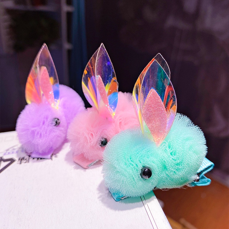 Kẹp Tóc Hình Thỏ Nhồi Bông Dễ Thương Cho Nữ