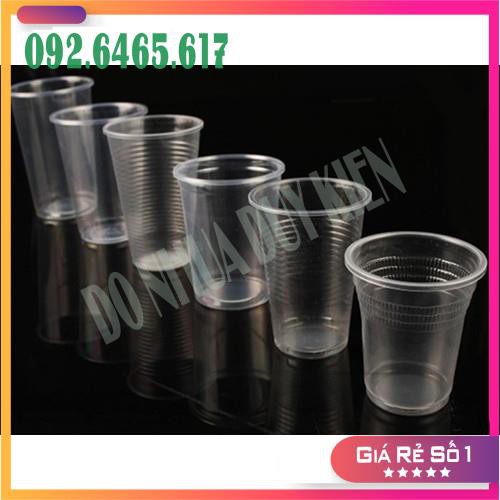 [NOWSHIP] 50 Cốc Nhựa PP 400ml - 500ml - 700ml Dùng 1 Lần Có Nắp Loại Đẹp - Đựng Đồ Uống - Có Thể Dùng Được Màng Ép Ly