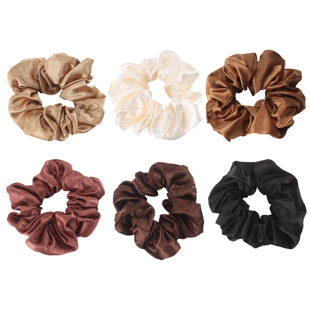 [Mã FASHIONCB232 hoàn tối đa 15K xu đơn 50K] Dây Buộc Tóc Màu Trơn Phong Cách Retro Cho Nữ