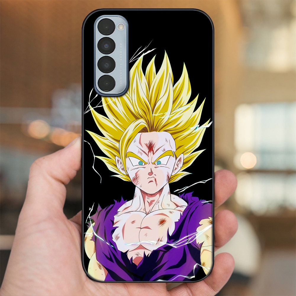 Ốp lưng Oppo Reno 4 Pro viền đen in hình Gohan Dragon Ball