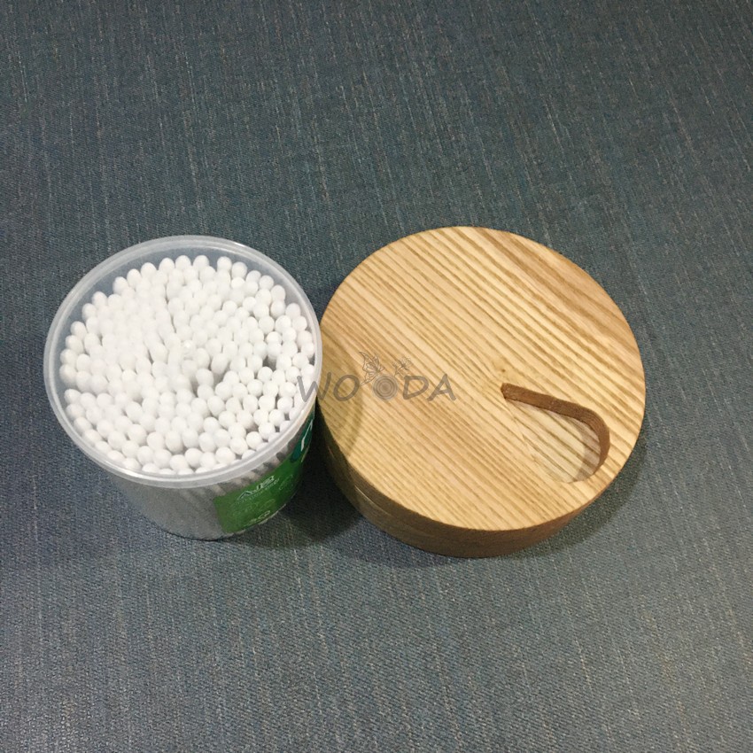 Hộp đựng thuốc tròn 7 ngăn bằng gỗ cao cấp, hộp chia thuốc tiện dụng với nắp đậy có nam châm