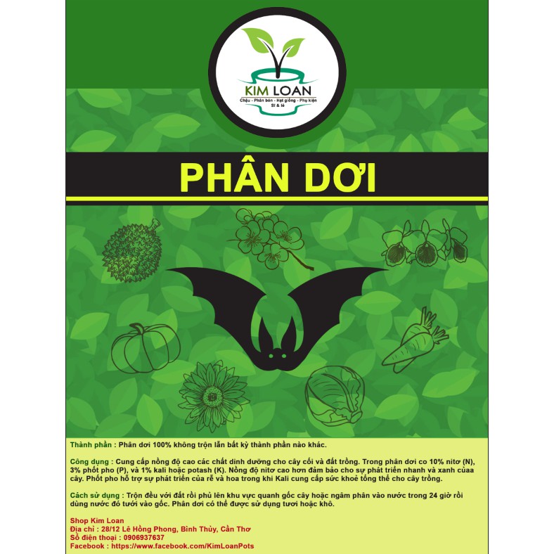 Phân dơi hữu cơ nguyên chất khô chuyên dành cho hoa kiểng