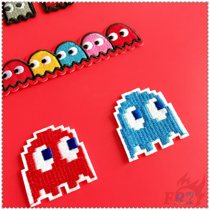 Miếng vá ủi/ thêu trên quần áo hình nhân vật game Pac-Man tiện lợi