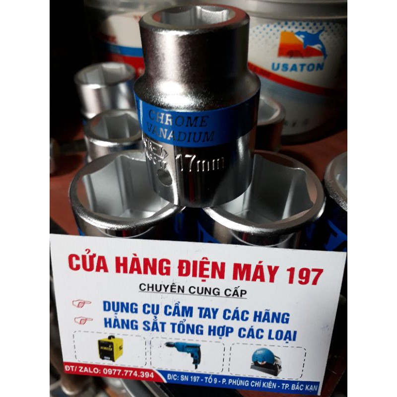 Đầu tuýp đầu khẩu vặn bu lông ( ốc ) chân 3/4 các cỡ: 17,19, 20,21,22,23,24,27,28,30,32,34