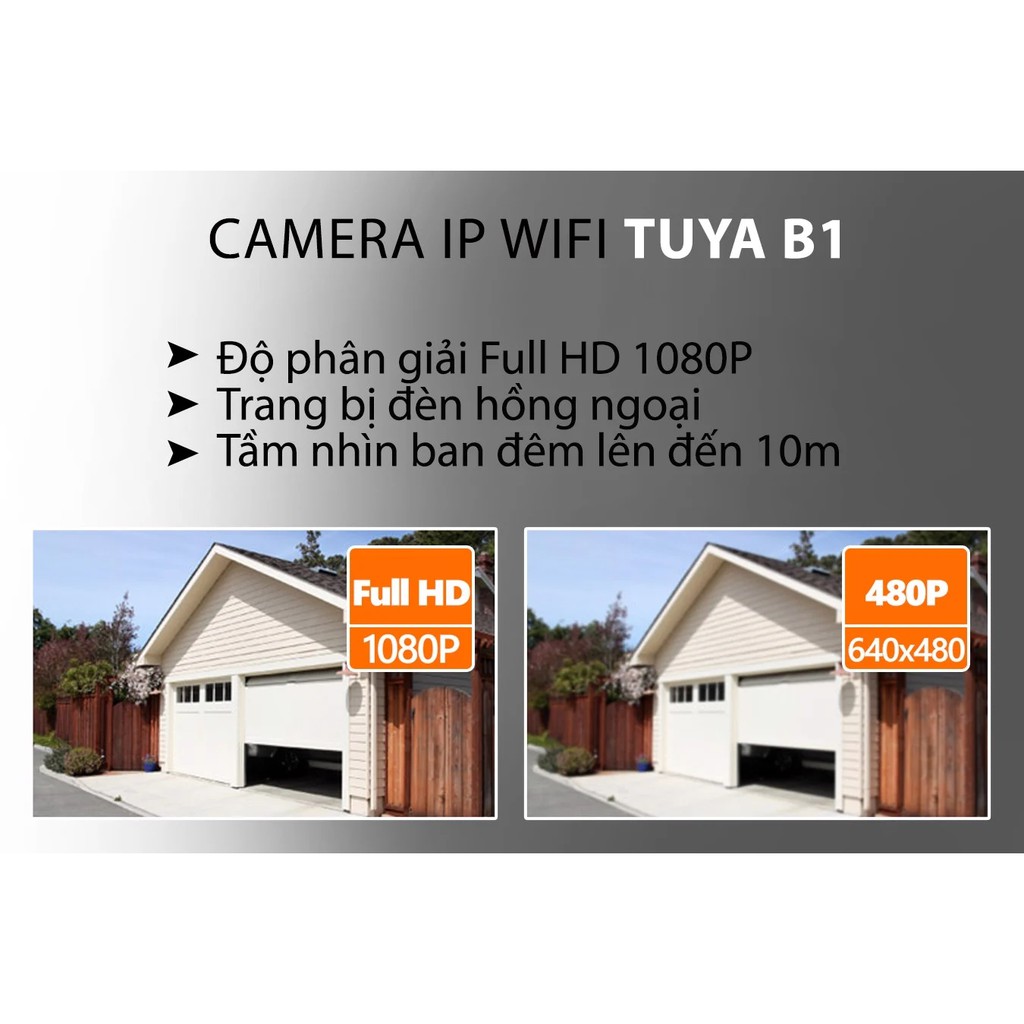 [Chính Hãng] Camera Wifi Tuya Smartlife Quan Sát Ngoài Trời Cố Định Full HD 1080P- Bảo hành 12 tháng